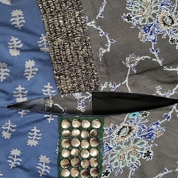 Free People Embelished Lined Back Stretch Side Zip Boho Sundress - Size 4 - Picture 10 of 10